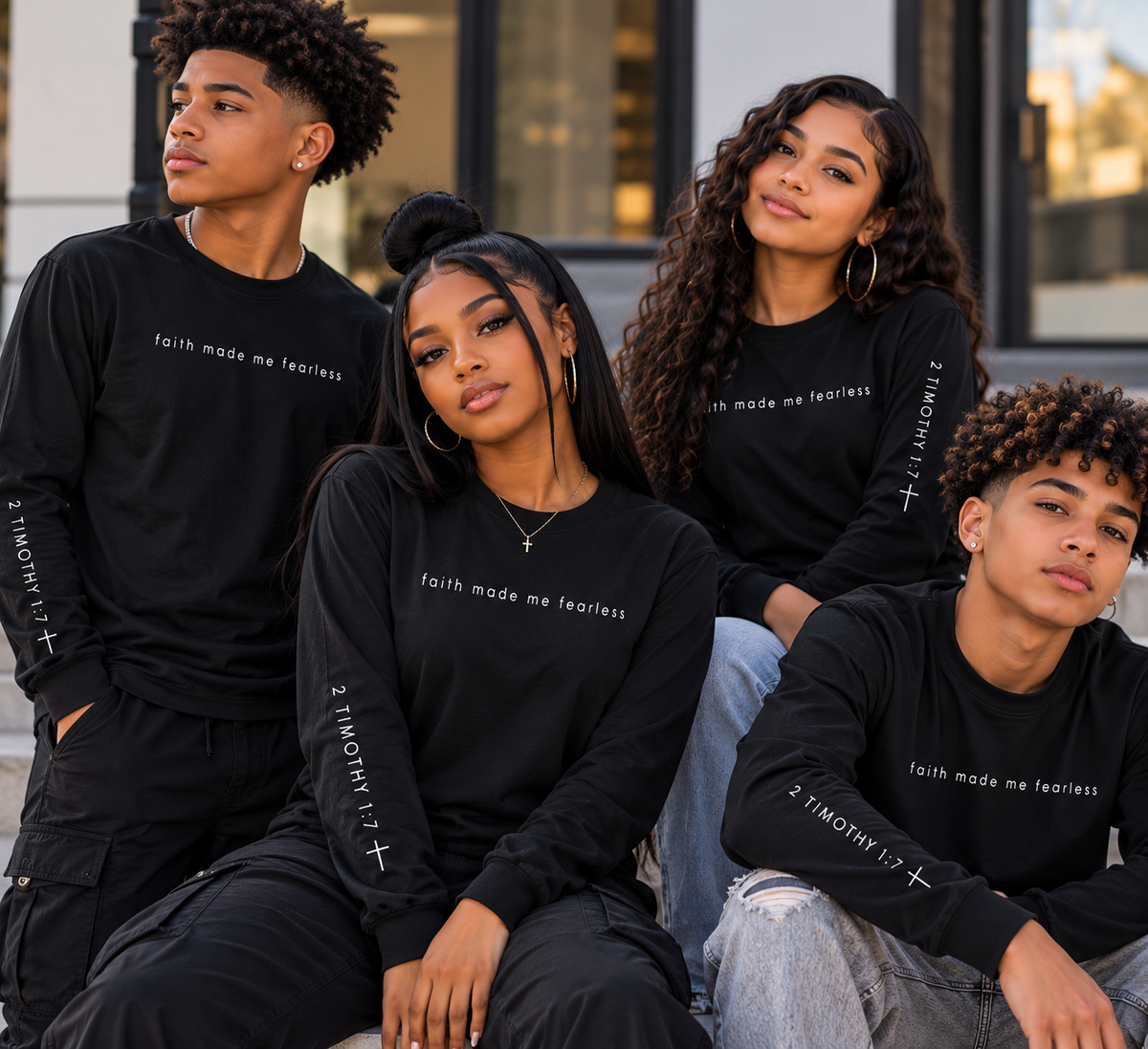 Faith Made Me Fearless Long Sleeved