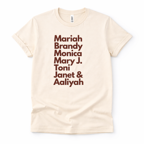 90s R&B Vocalists Tribute Tee – Akepe’t Elle Summer Music Collection