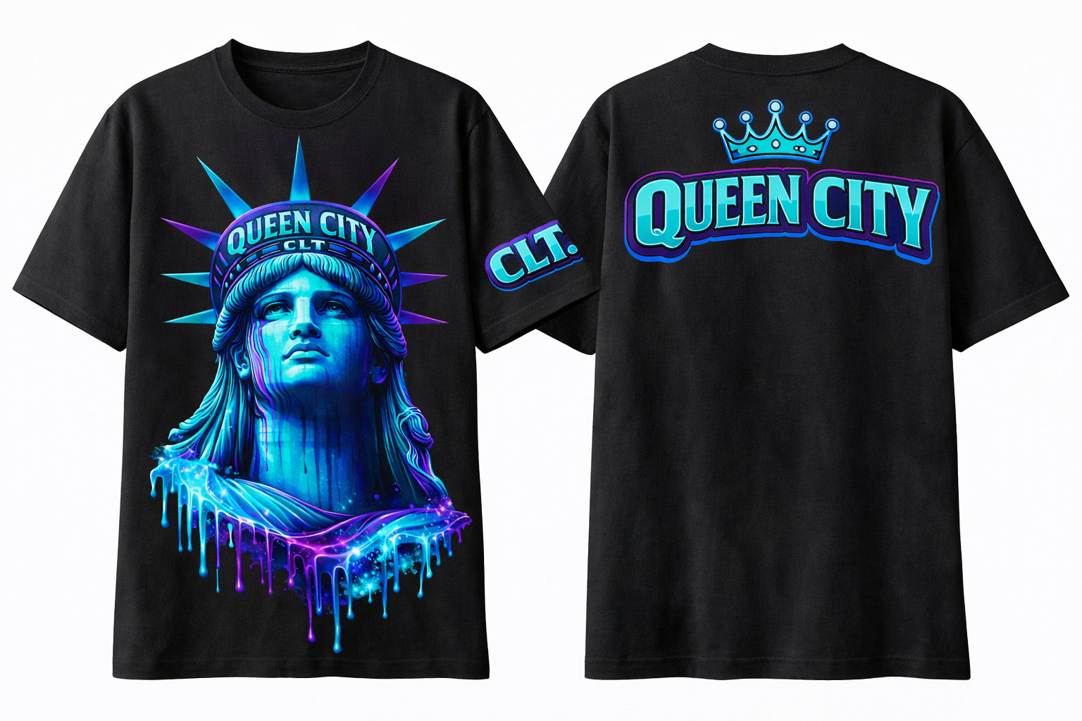 Queen City "Neon Liberty" Graphic Tee | Premium Cotton Urban Shirt