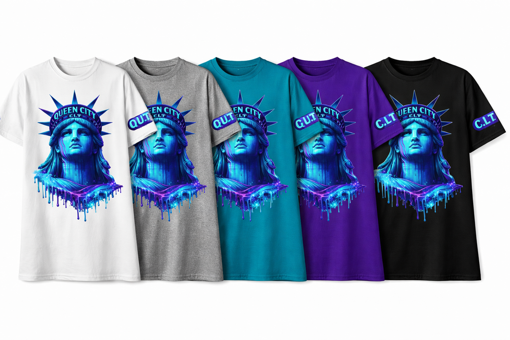 Queen City "Neon Liberty" Graphic Tee | Premium Cotton Urban Shirt